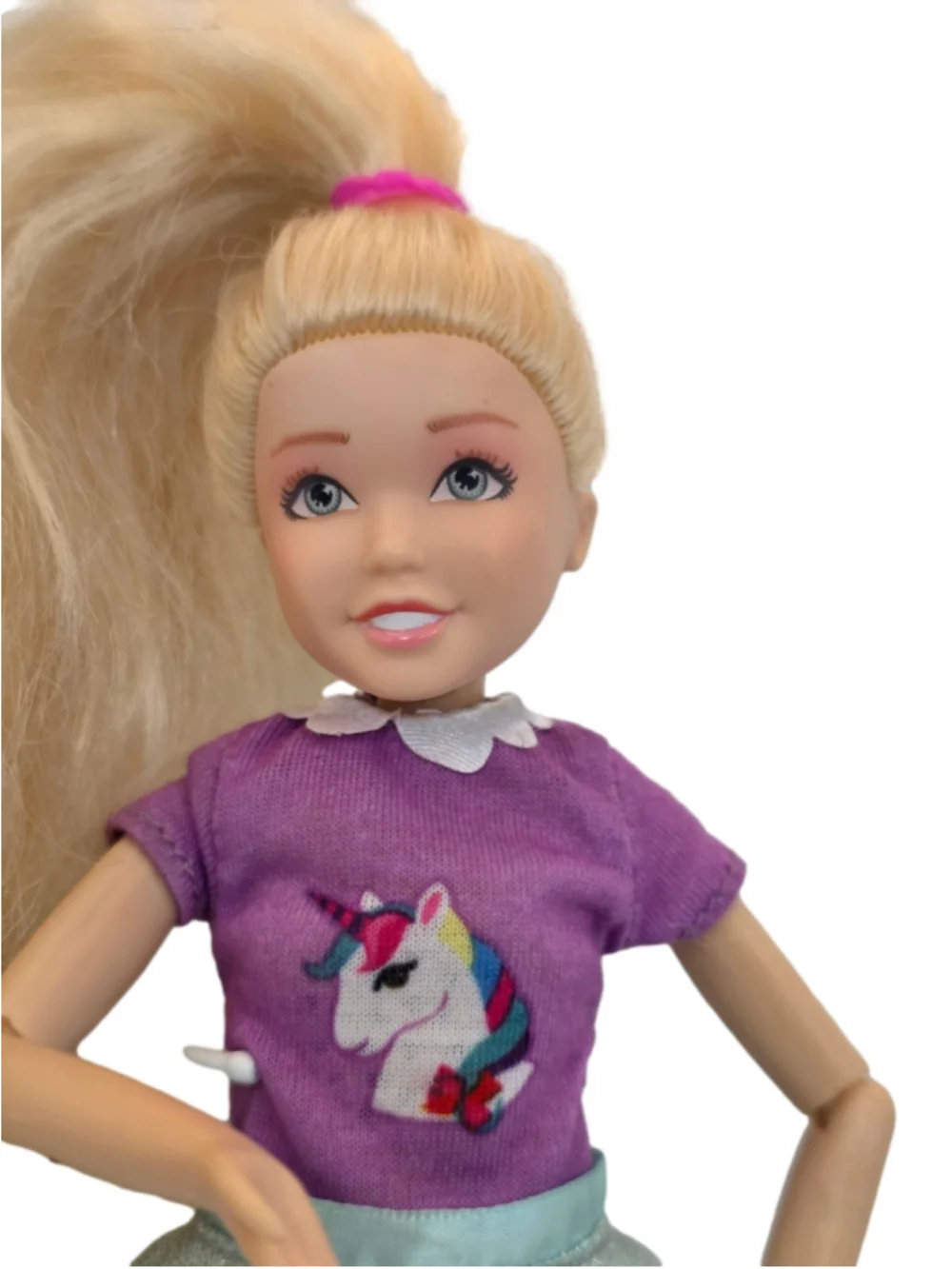 Just Play Girls Doll with Unicorn Shirt and Silver Skirt